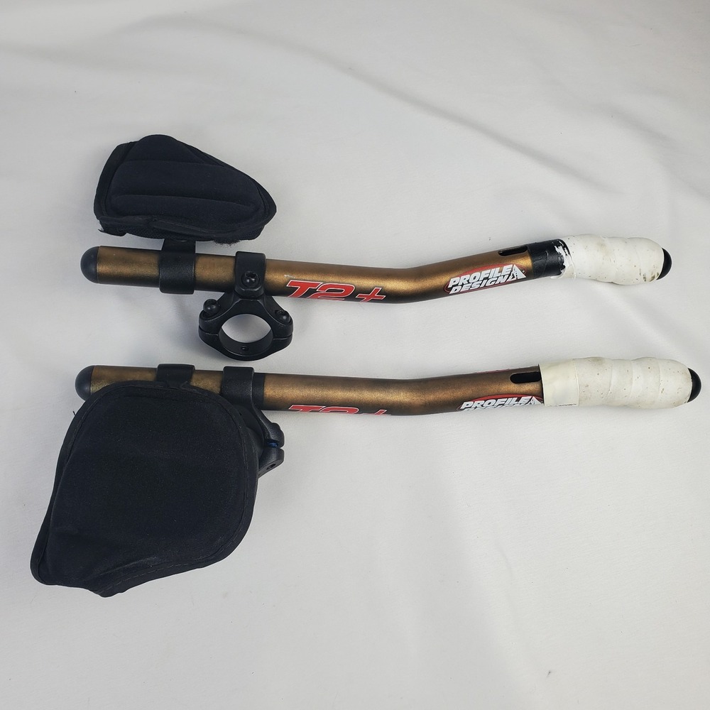 Profile Design T2+ Bar Extensions w/ Arm Rests and Mounting Brackets - Preowned